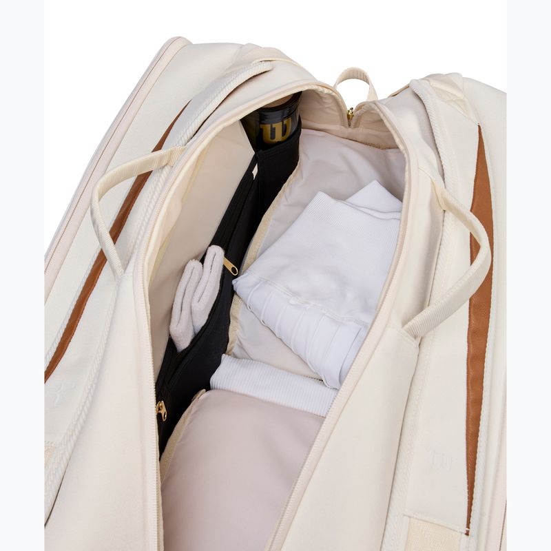 Tennis bag Wilson Roger Federer Lawn Tournament 15Pk cream 6
