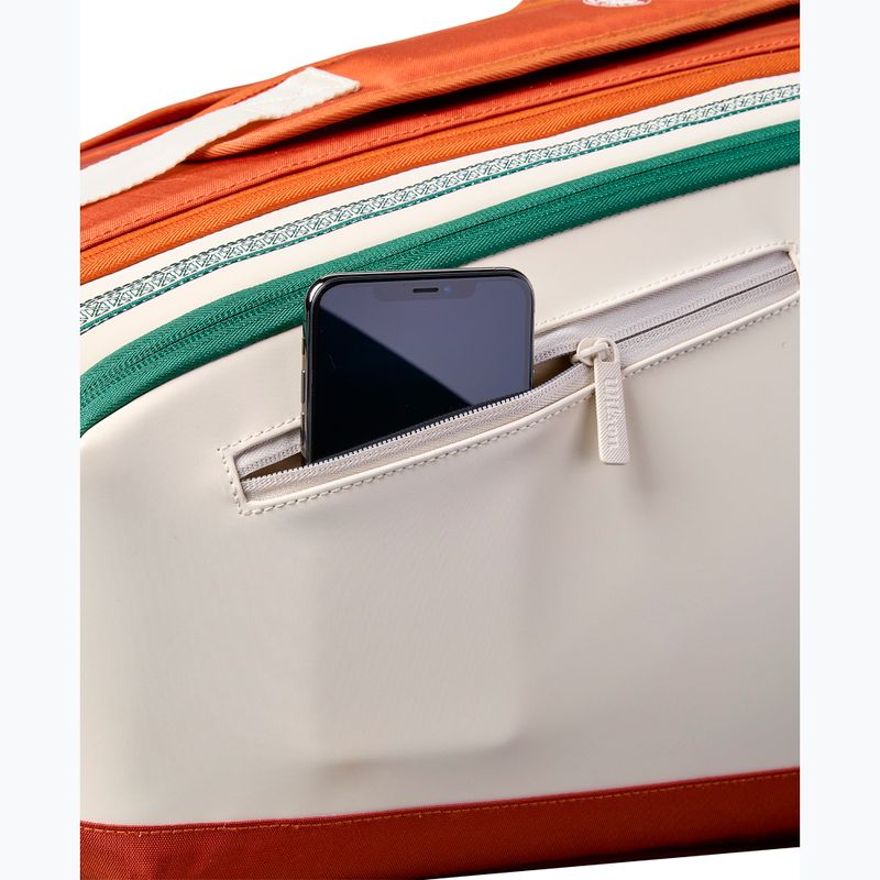 Tennis bag Wilson Roland Garros Super Tour 9Pk 2026 cream/clay/green 6