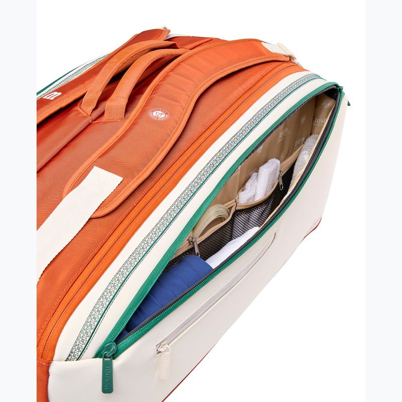 Tennis bag Wilson Roland Garros Super Tour 9Pk 2026 cream/clay/green 7