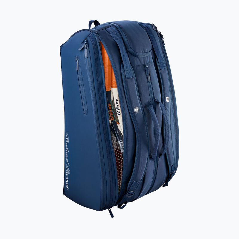 Tennis bag Wilson Roland Garros Session De Soiree Super Tour 15Pk 2026 navy/clay 4