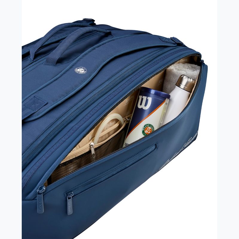 Tennis bag Wilson Roland Garros Session De Soiree Super Tour 15Pk 2026 navy/clay 7