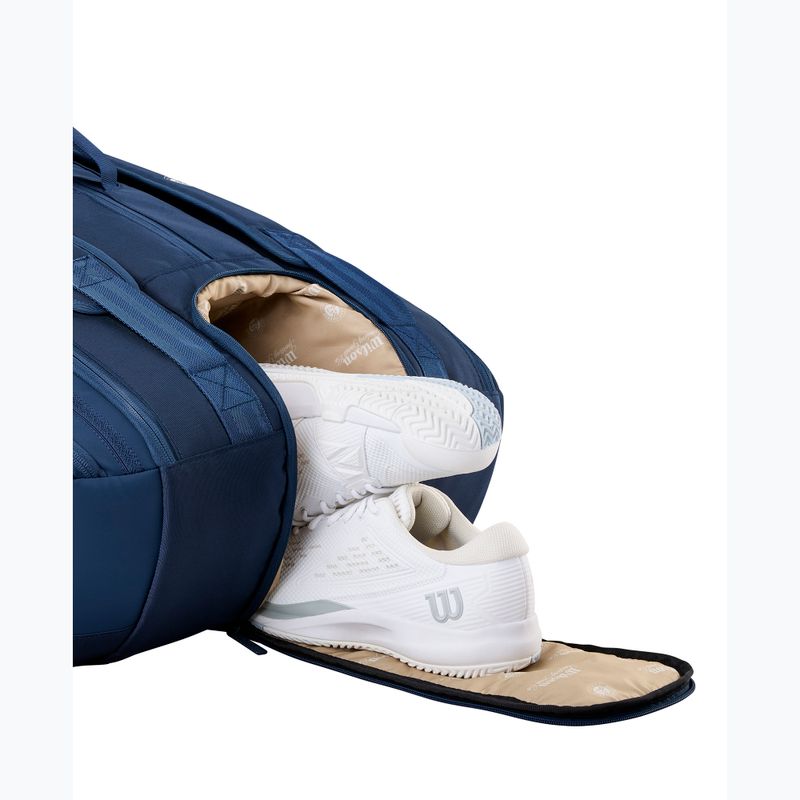 Tennis bag Wilson Roland Garros Session De Soiree Super Tour 15Pk 2026 navy/clay 8