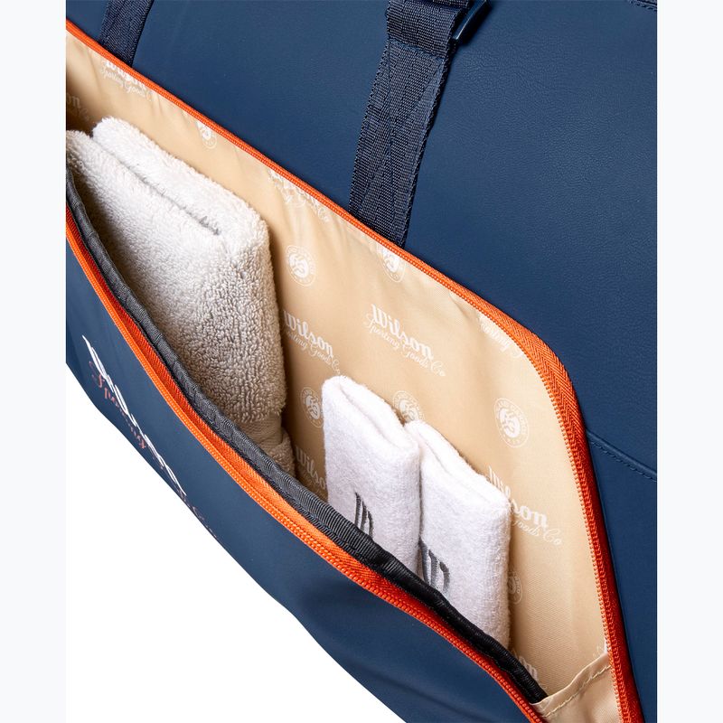 Tennis bag Wilson Roland Garros Session De Soiree Large Duffel 2026 navy/clay 7