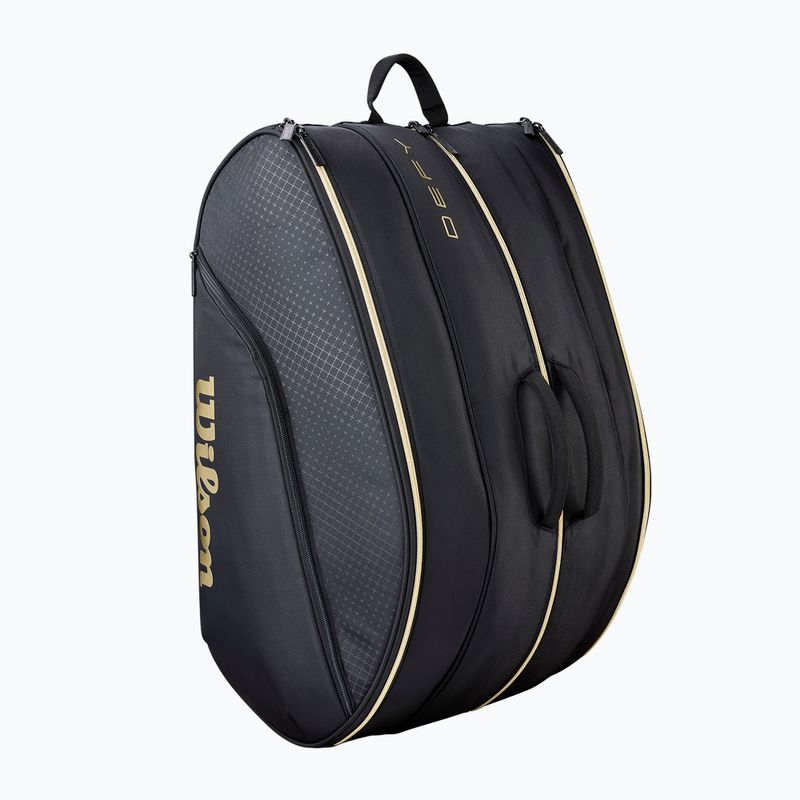 Padel bag Wilson Defy Padel black/gold 3