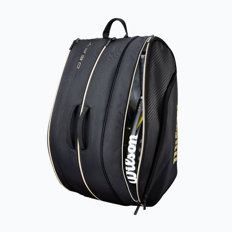 Padel bag Wilson Defy Padel black/gold 5