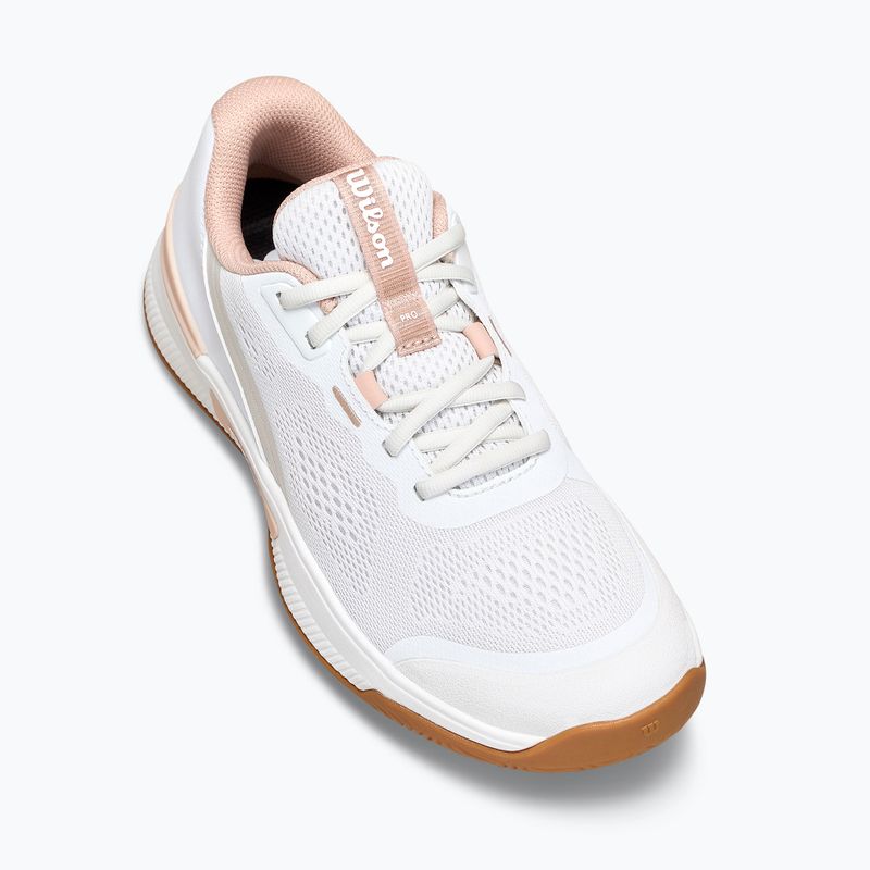 Women's tennis shoes Wilson Intrigue Pro white/cameo rose/gum 15