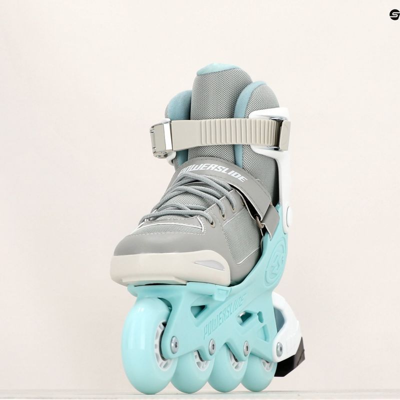 Powerslide Rocket grey/teal children's roller skates 22