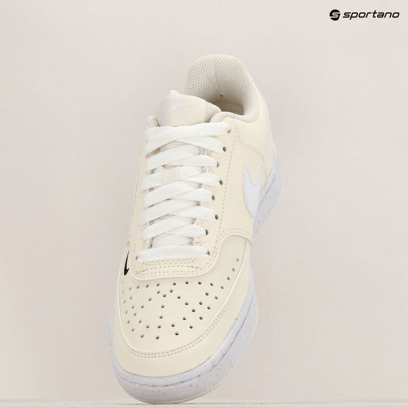 Nike Court Vision Low Next Nature women's shoes white / black / pale ivory 9