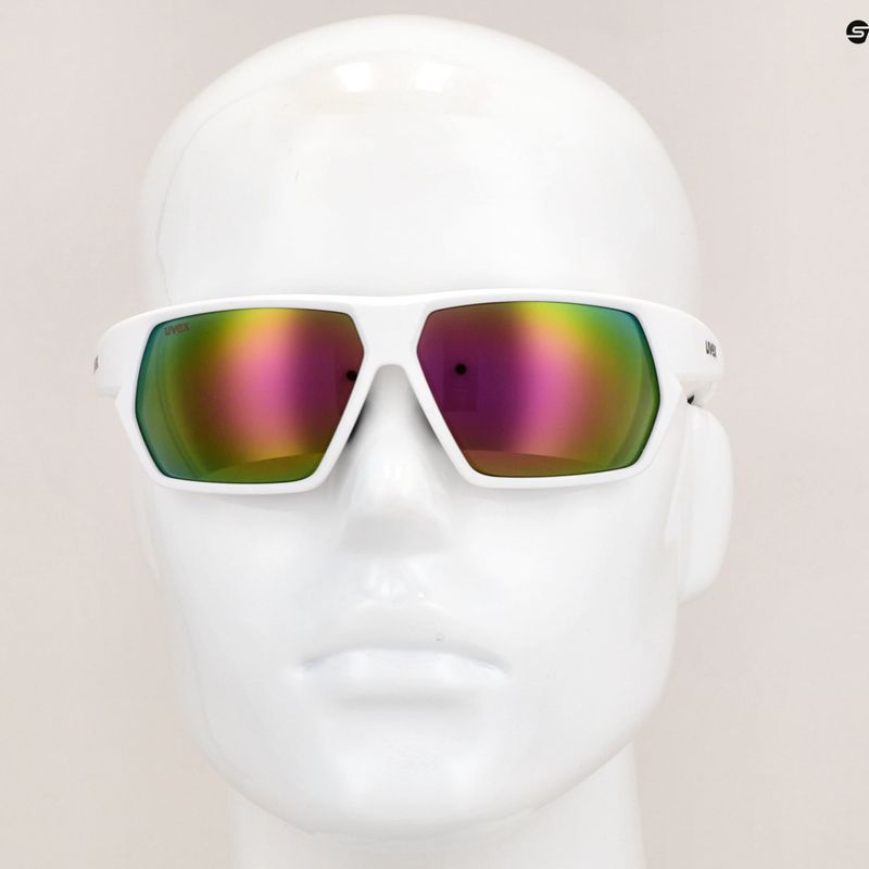 UVEX Sportstyle 238 white matt/mirror pink sunglasses 6