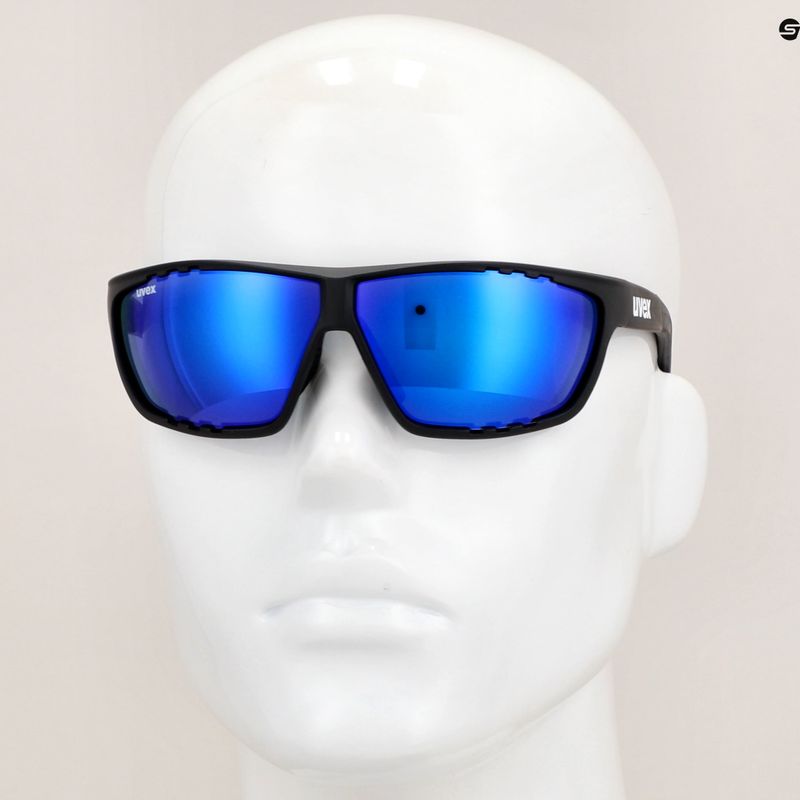 UVEX Sportstyle 706 black matt/mirror blue sunglasses 7