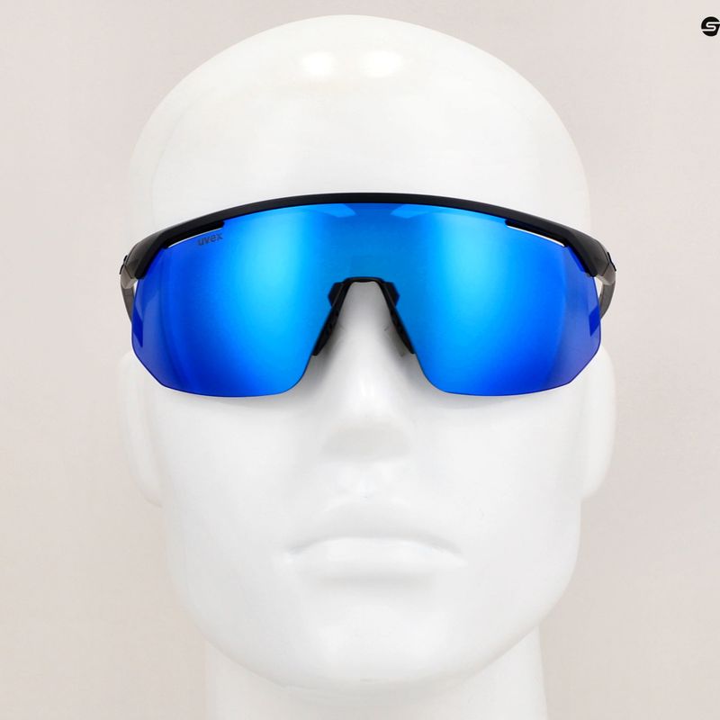 UVEX Pace One black matt/mirror blue sunglasses 7