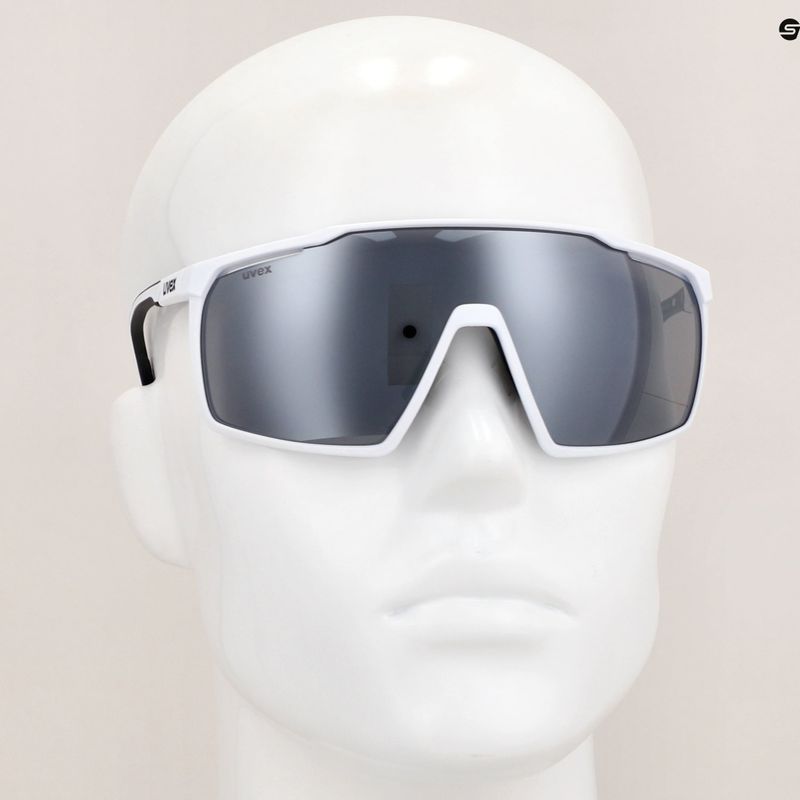 UVEX Mtn Perform white mat/mirror silver sunglasses 7