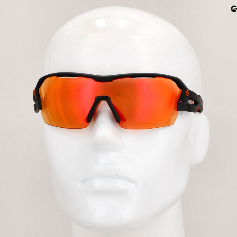 SCOTT Spur black matt/orange/red chrome enhancer/clear sunglasses 6