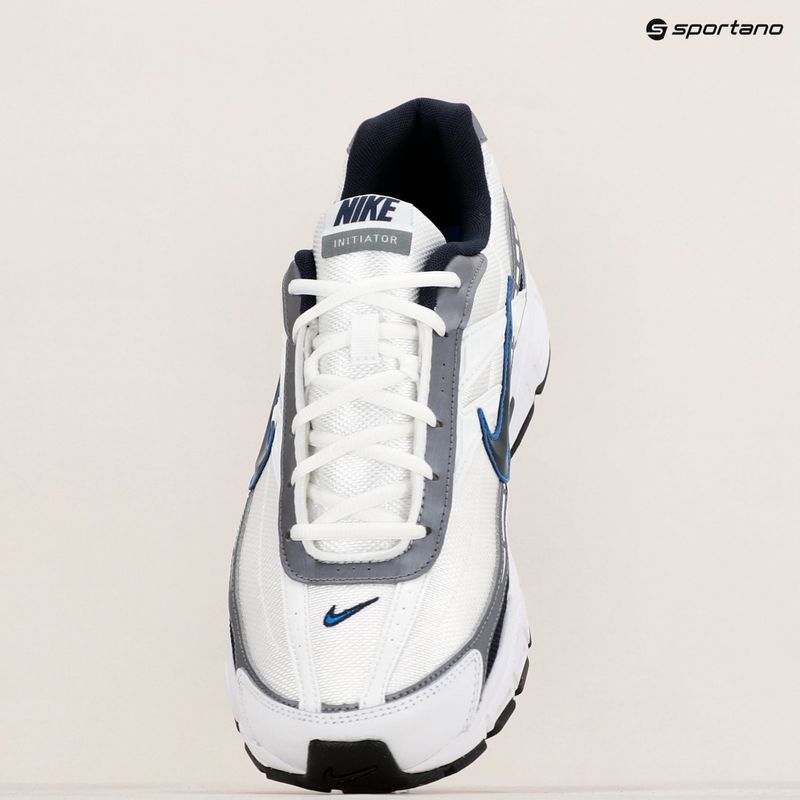 Nike Initiator men's running shoes white/metallic cool grey/obsidian 9