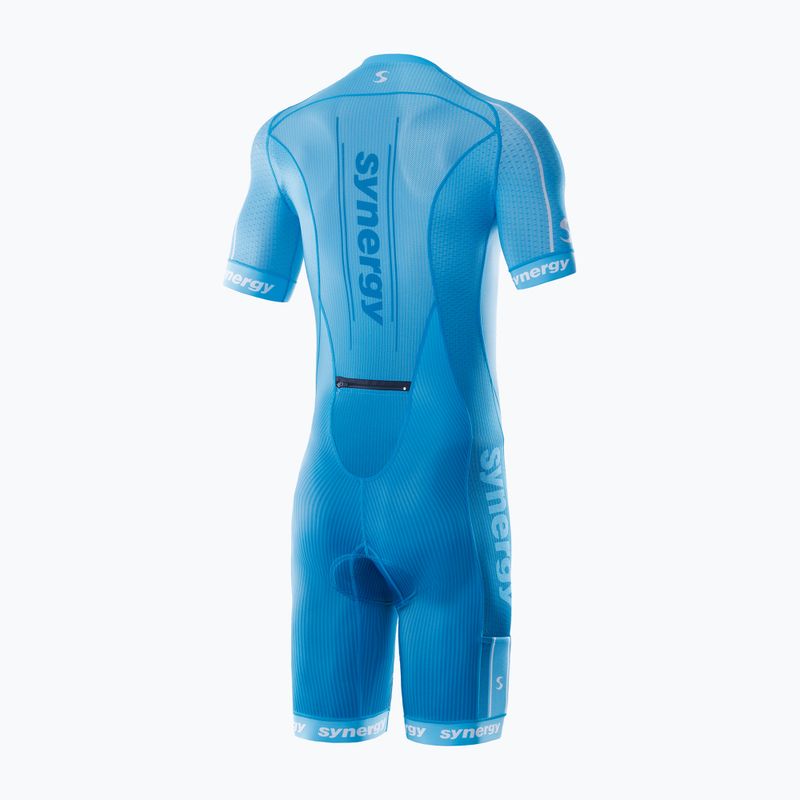 Men's triathlon suit Synergy Elite Short Sleeve Trisuit cobalt blue 2
