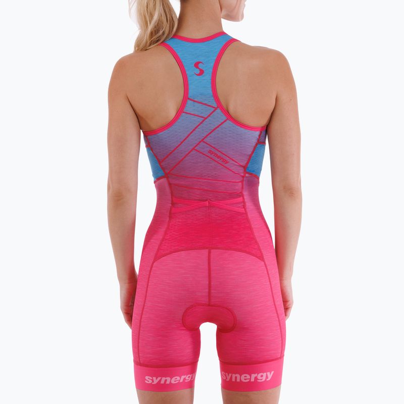 Women's triathlon suit Synergy Pro Sleeveless Racerback Trisuit punch 3