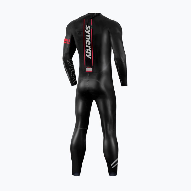 Men's triathlon wetsuit Synergy Adrenaline Full Sleeve 5 mm black/red 2