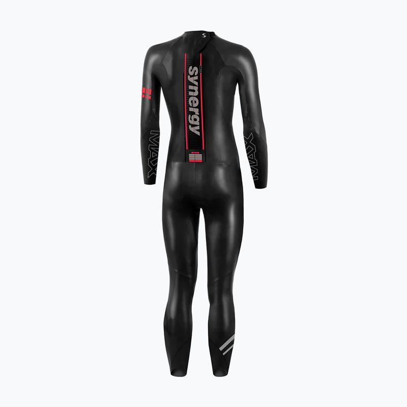 Women's triathlon wetsuit Synergy Adrenaline Full Sleeve 5 mm black/red 2