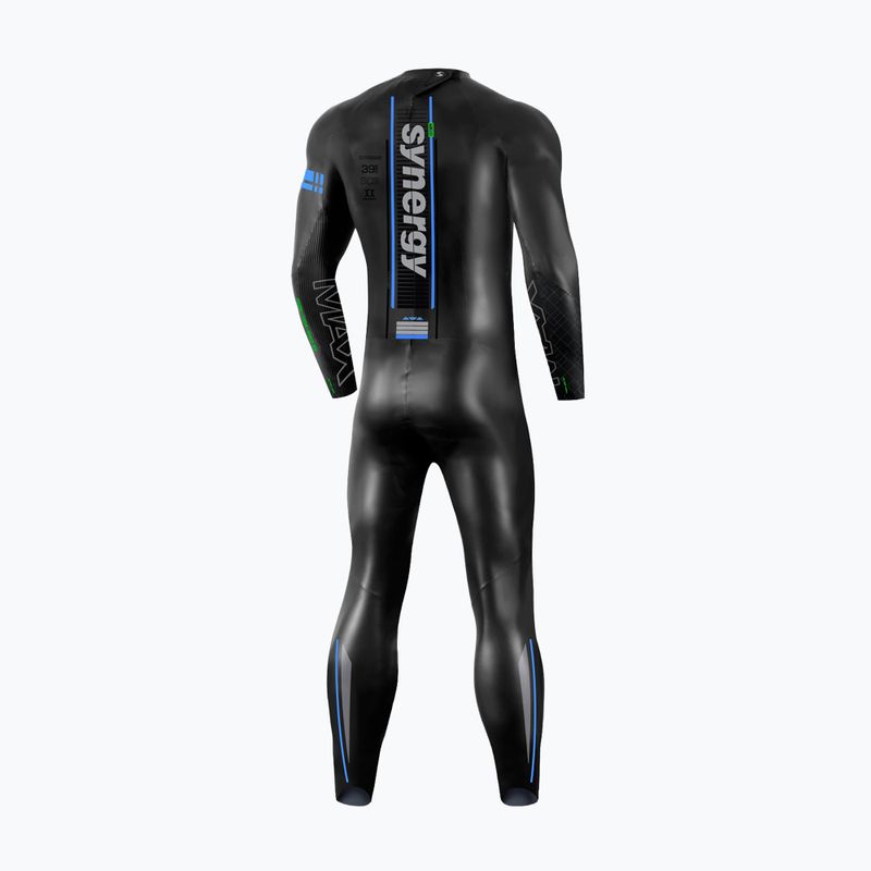 Men's triathlon wetsuit Synergy Endorphin Full Sleeve 5/3 mm black/blue 2
