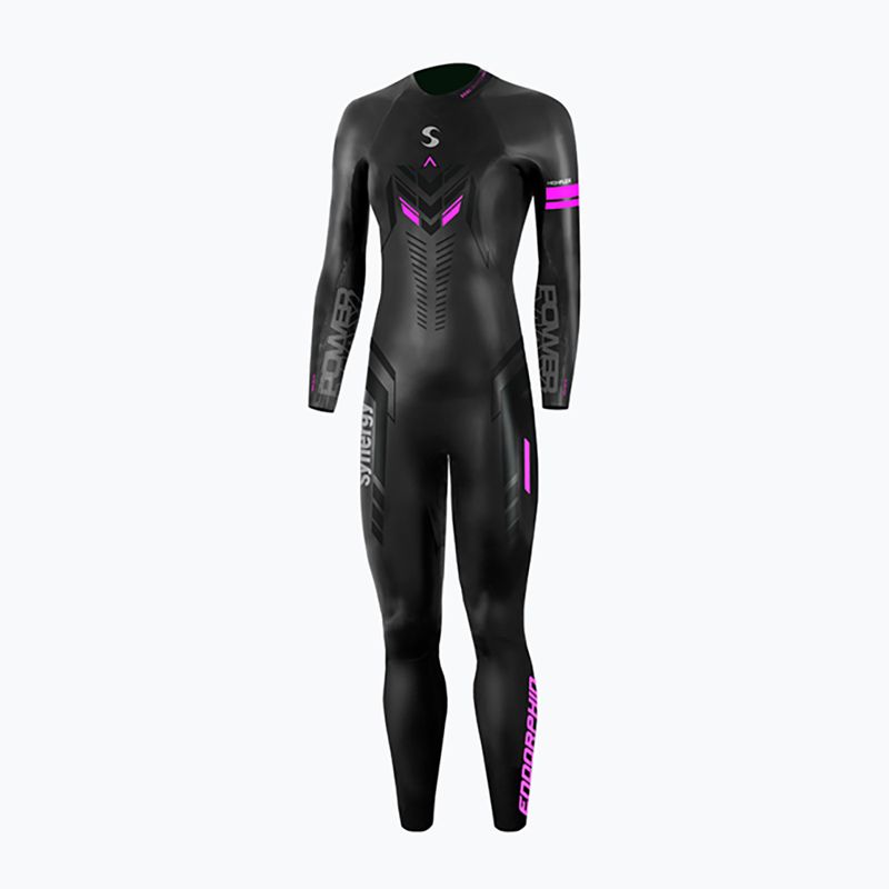 Women's triathlon wetsuit Synergy Endorphin Full Sleeve 5/3 mm black/pink