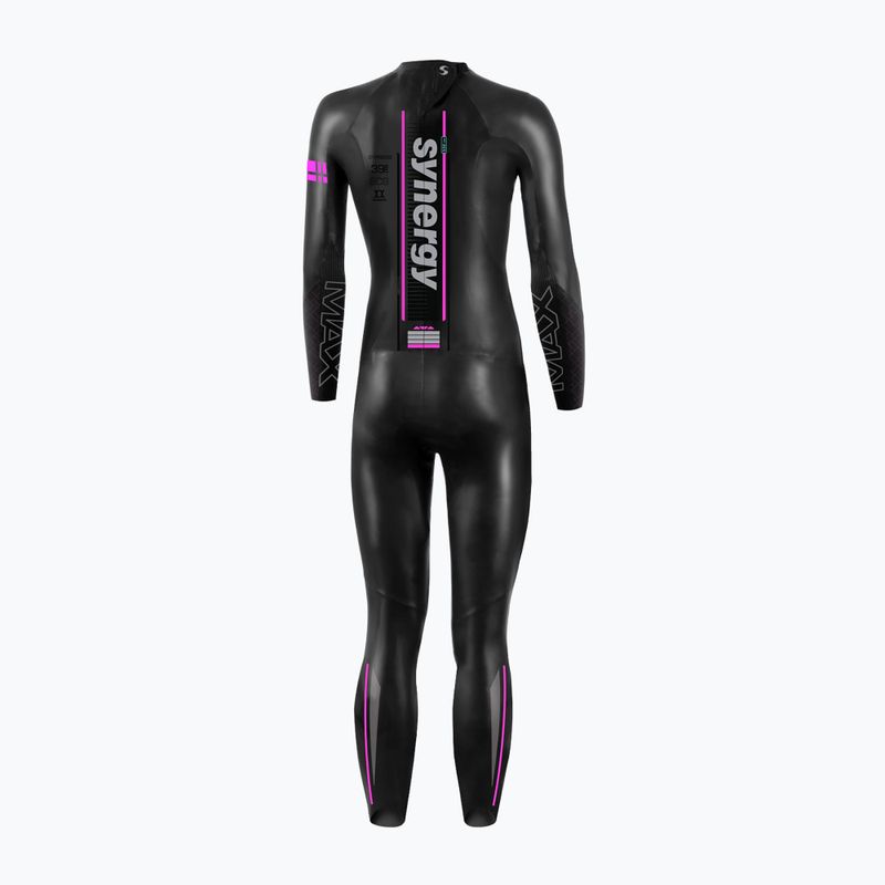 Women's triathlon wetsuit Synergy Endorphin Full Sleeve 5/3 mm black/pink 2