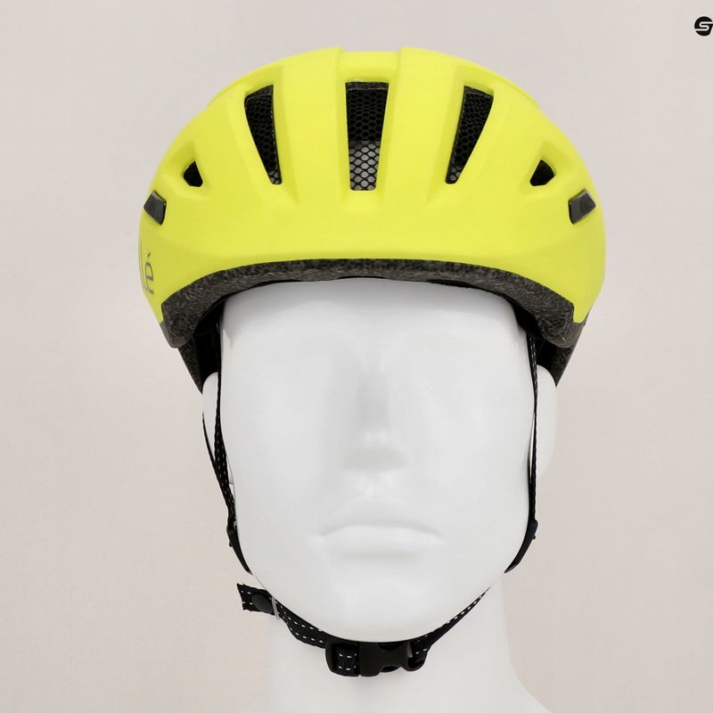 Bollé Stance Pure acid yellow matte bicycle helmet 11