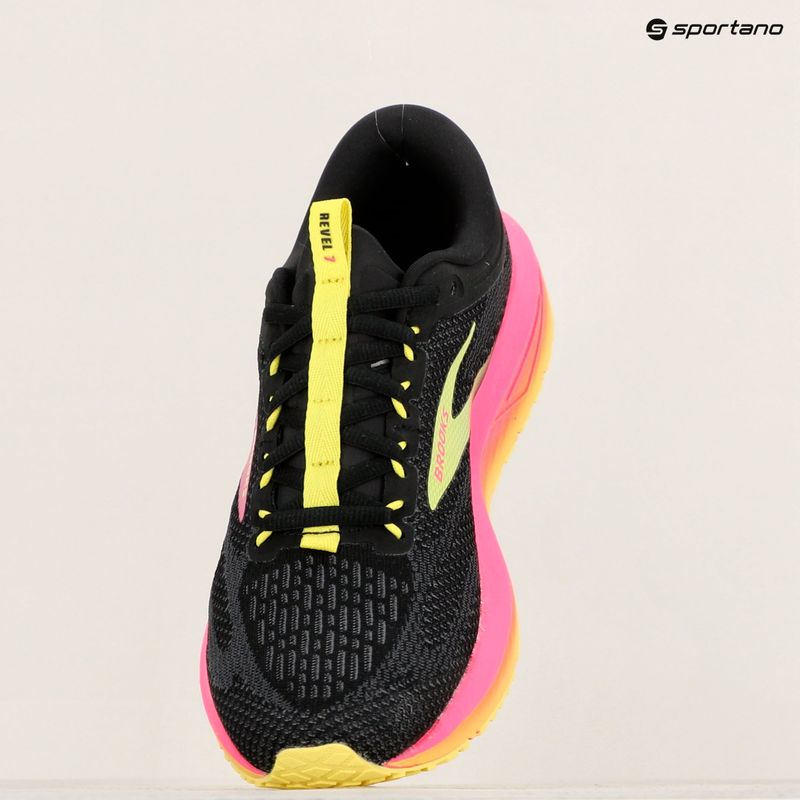 Brooks Revel 7 women's running shoes black/pink/lemon tonic 18