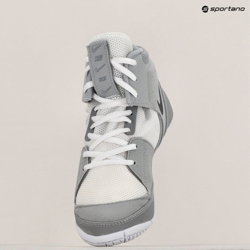 Nike Fury white/grey wrestling shoes 9