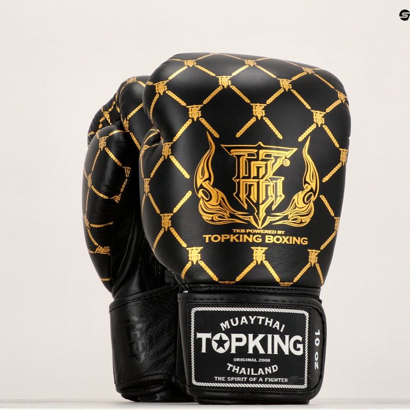 Top King Boxing Chain gloves black/gold 7