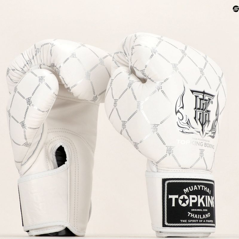 Top King Boxing Chain white/silver boxing gloves 8