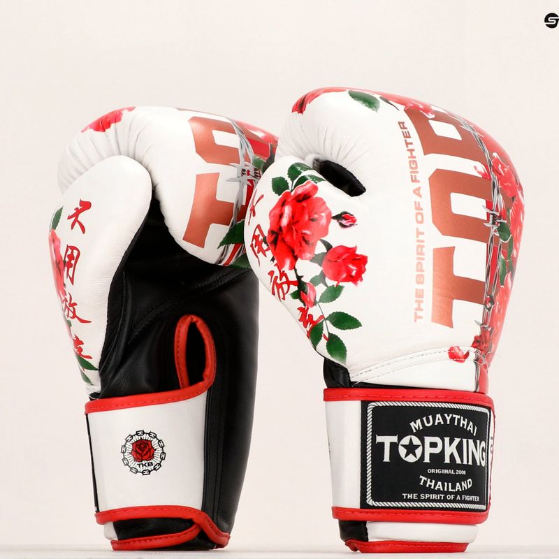 Top King Boxing Gloves Rose white 6