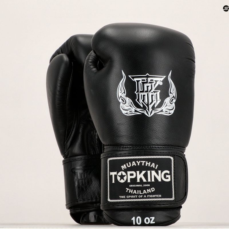 Top King Muay Thai Ultimate black boxing gloves 6