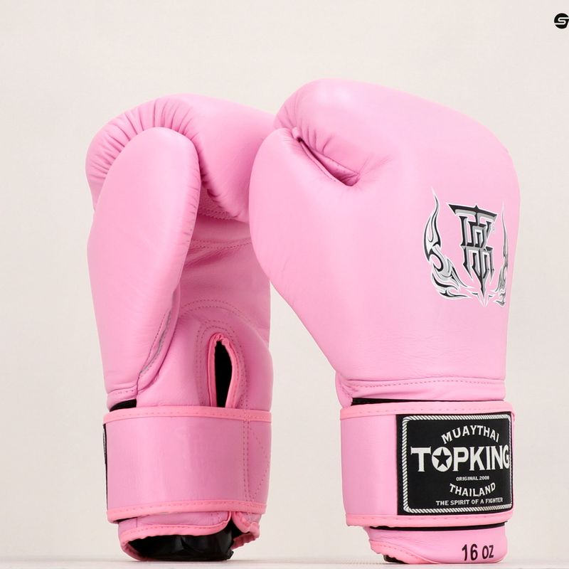 Top King Muay Thai Ultimate pink boxing gloves 6