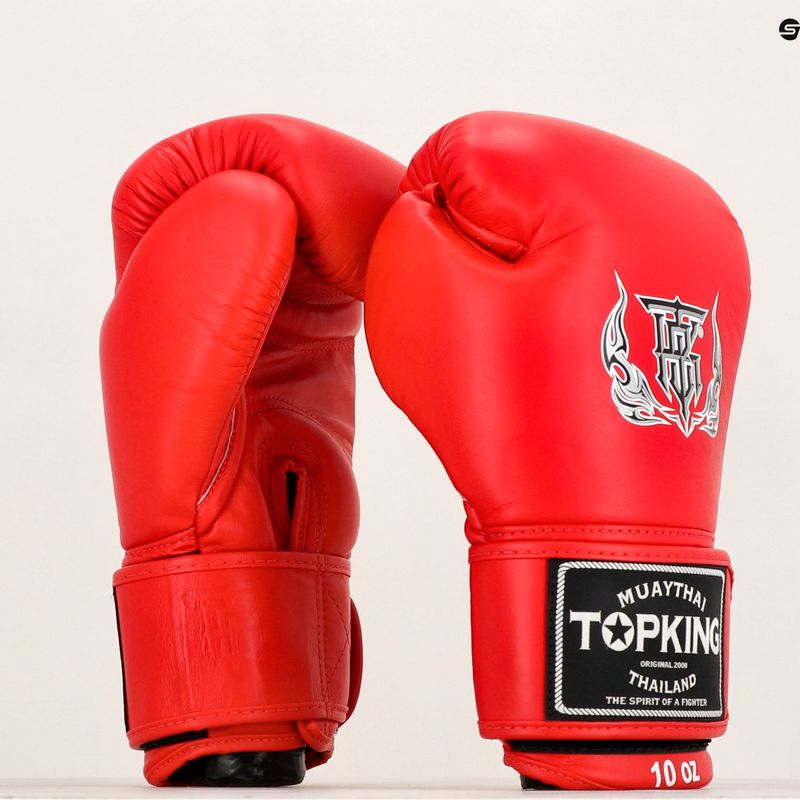 Top King Muay Thai Ultimate red boxing gloves 6