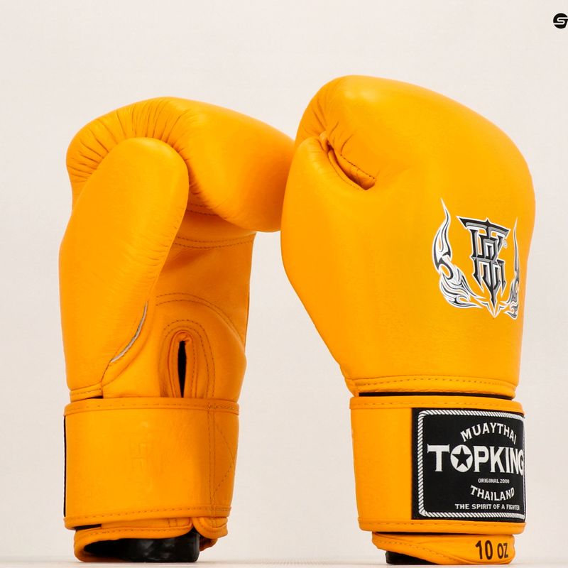 Top King Muay Thai Ultimate yellow boxing gloves 6
