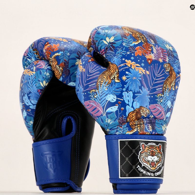 Top King Boxing Wild Tiger black/blue boxing gloves 7