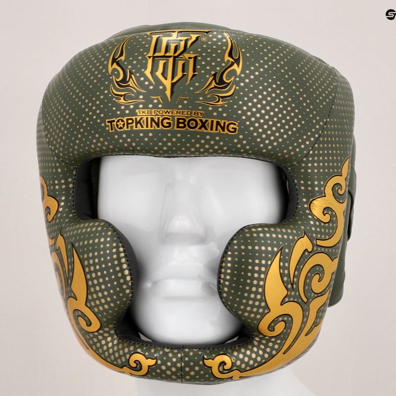 Top King Kanok khaki boxing helmet 8