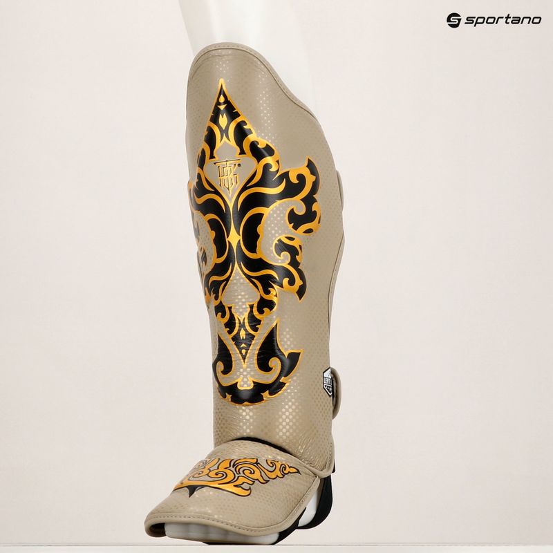 Top King Kanok beige tibia and foot protectors 8