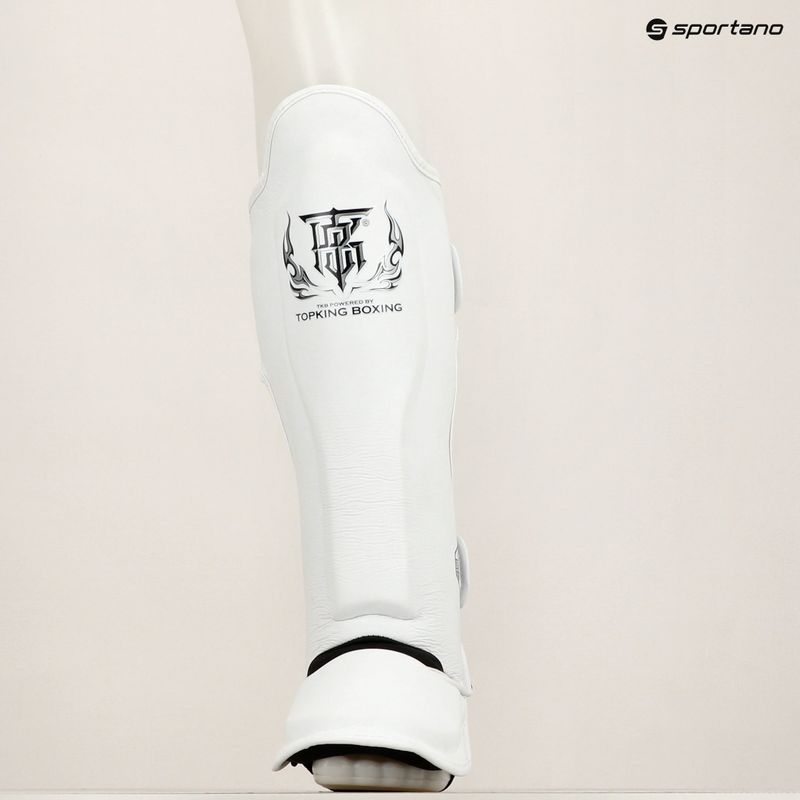 Top King Pro Semi Leather white tibia and foot protectors 6