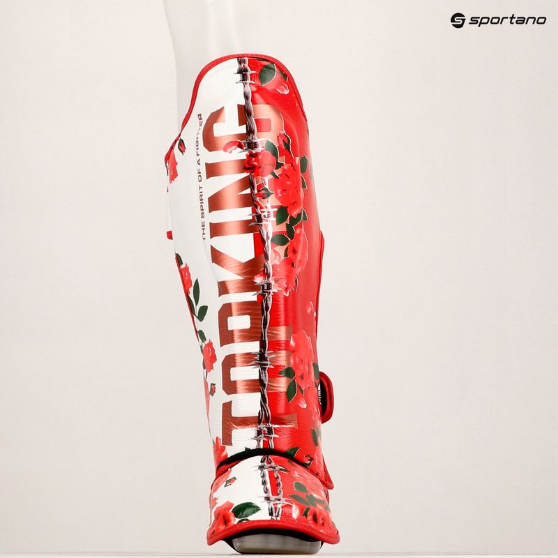 Top King Rose white tibia and foot protectors 7