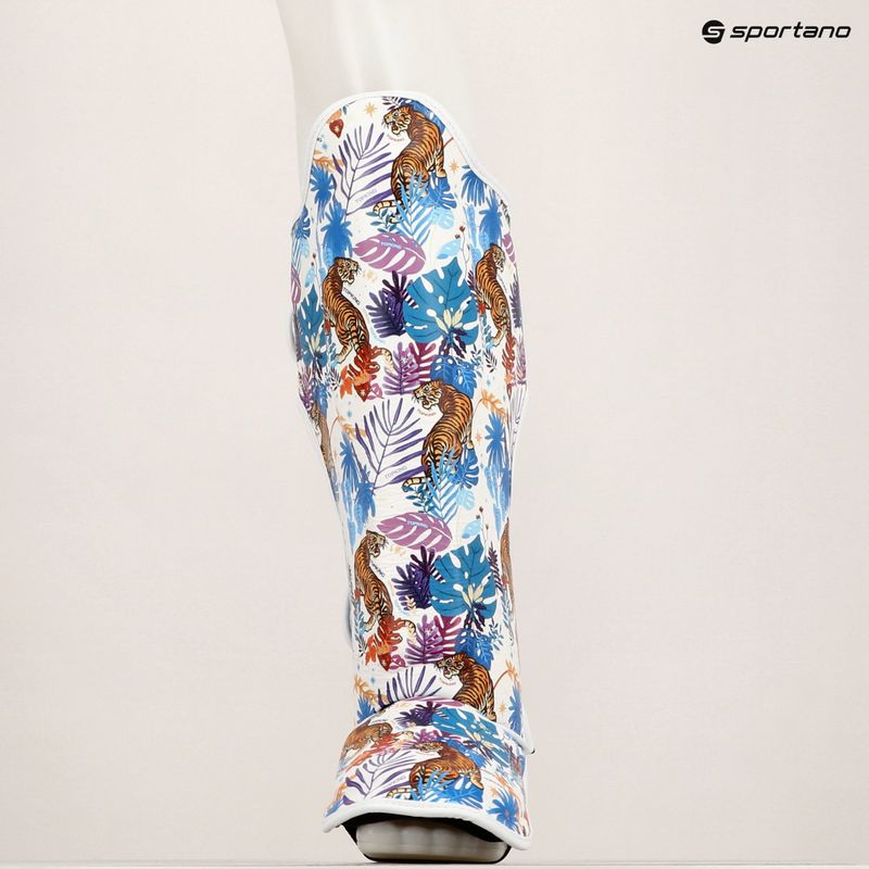 Top King Wild Tiger tibia and foot protectors white 8