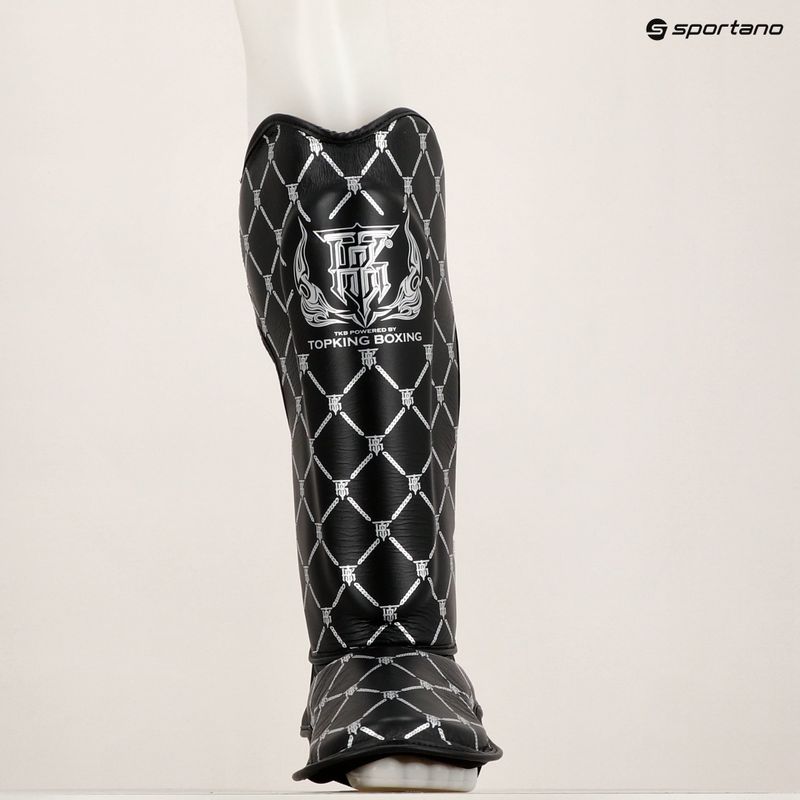 Top King Chain black/silver tibia and foot protectors 6