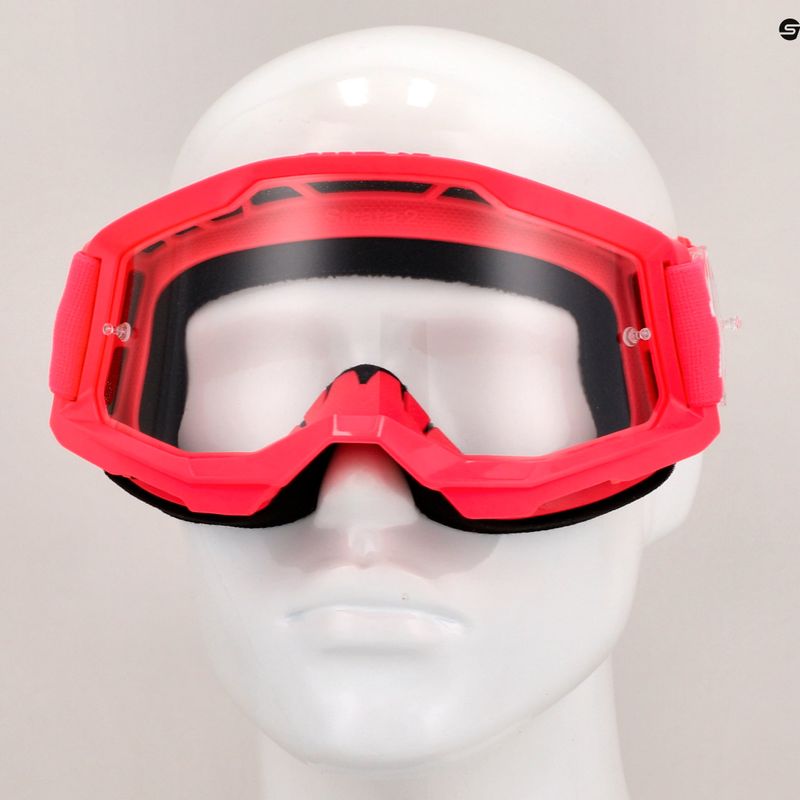 100% Strata 2 pink/clear cycling goggles 7