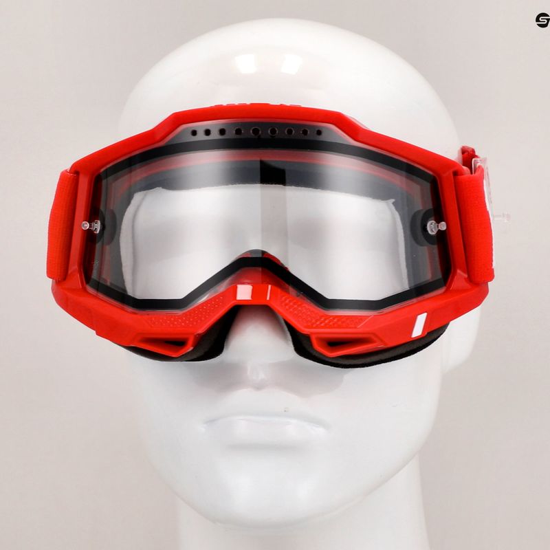 100% Accuri 2 Enduro MTB cycling goggles neon/red/clear 7