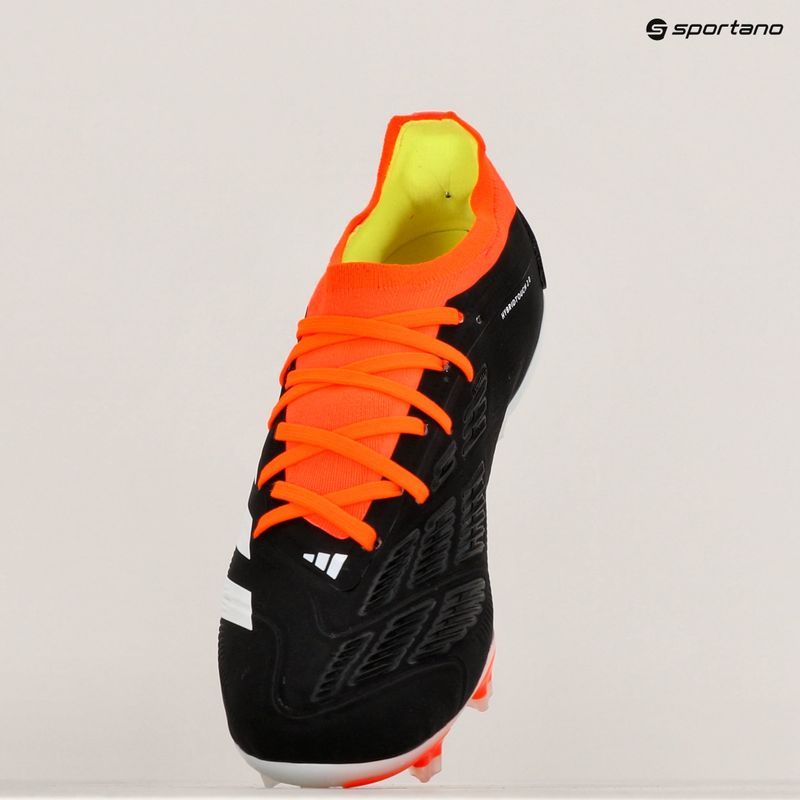 Men's adidas Predator Pro FG core black/cloud white/solar red football boots 10