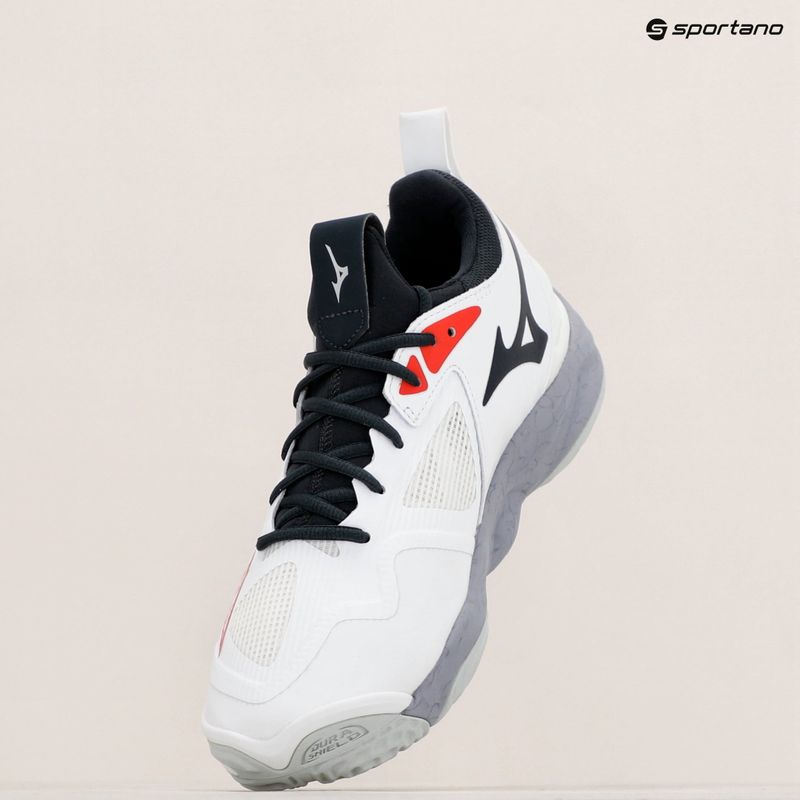 Men's volleyball shoes Mizuno Wave Momentum 3 white/salsa/black 9