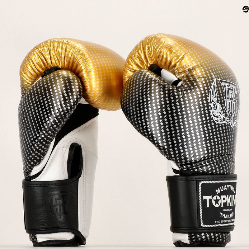 Top King Muay Thai Super Star Air gold boxing gloves 6