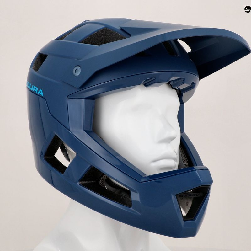 Endura Singletrack Full Face bicycle helmet blueberry 11
