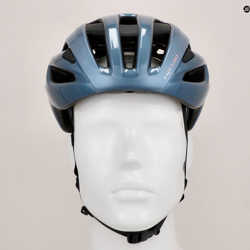 MET bicycle helmet Rivale II Mips navy/silver matt 9