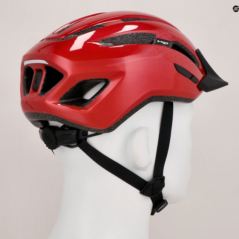 MET Downtown red glossy bicycle helmet 9